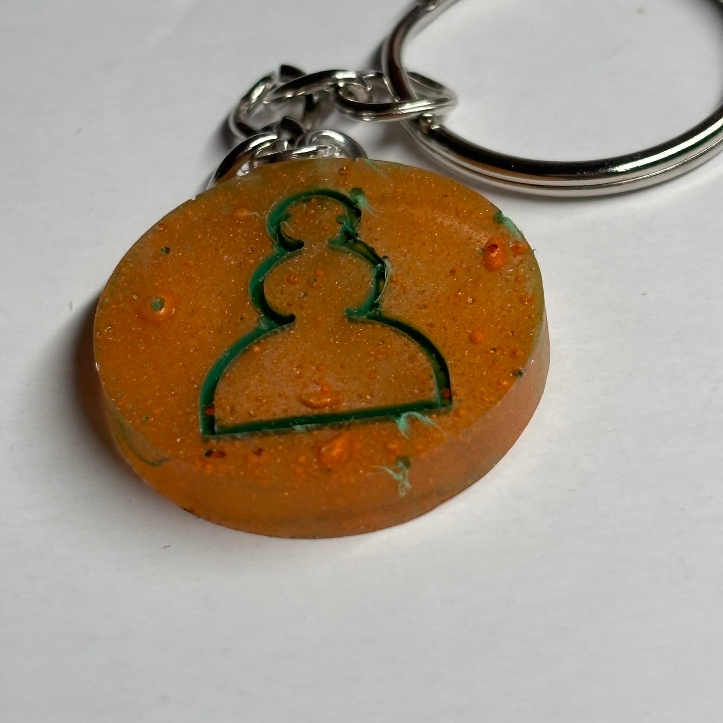 Miami Orange Pawn - Handmade Resin Keychain
