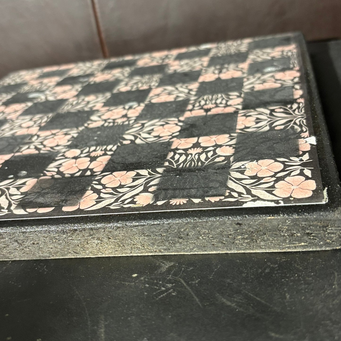 Vintage Chrome Mist - Scrapbook Chess Board