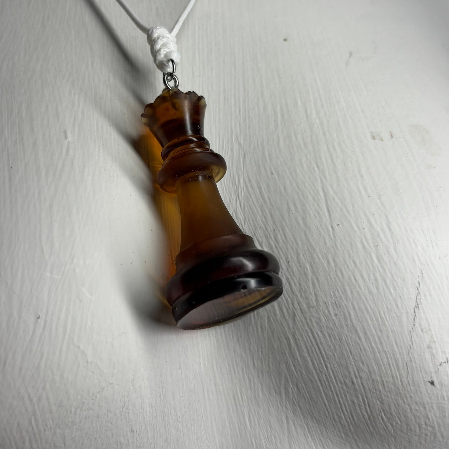 Coffee Queen - Handmade Resin Chess Necklace