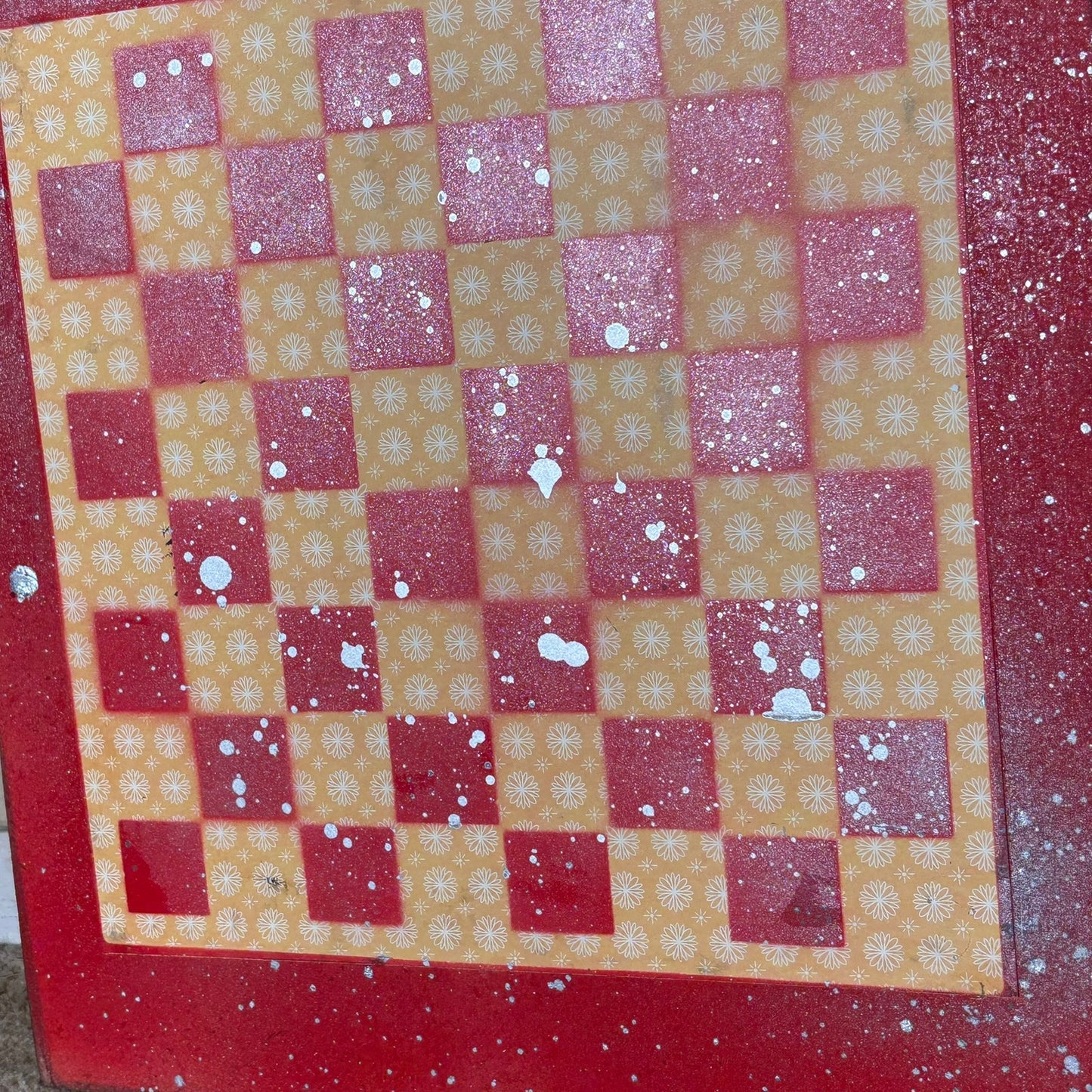 Royal Red Yellow - Large Scrapbook Chess Board