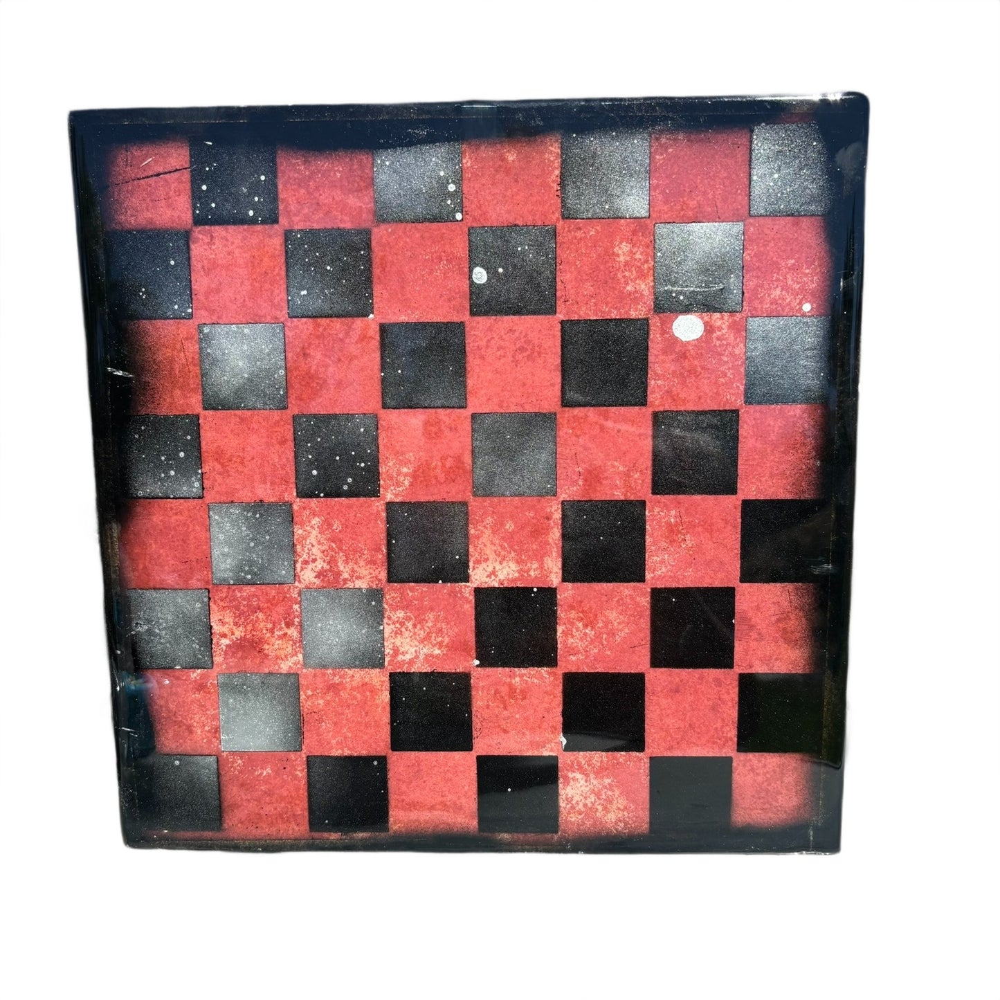 Red & Black - Resin Coated Chess Board