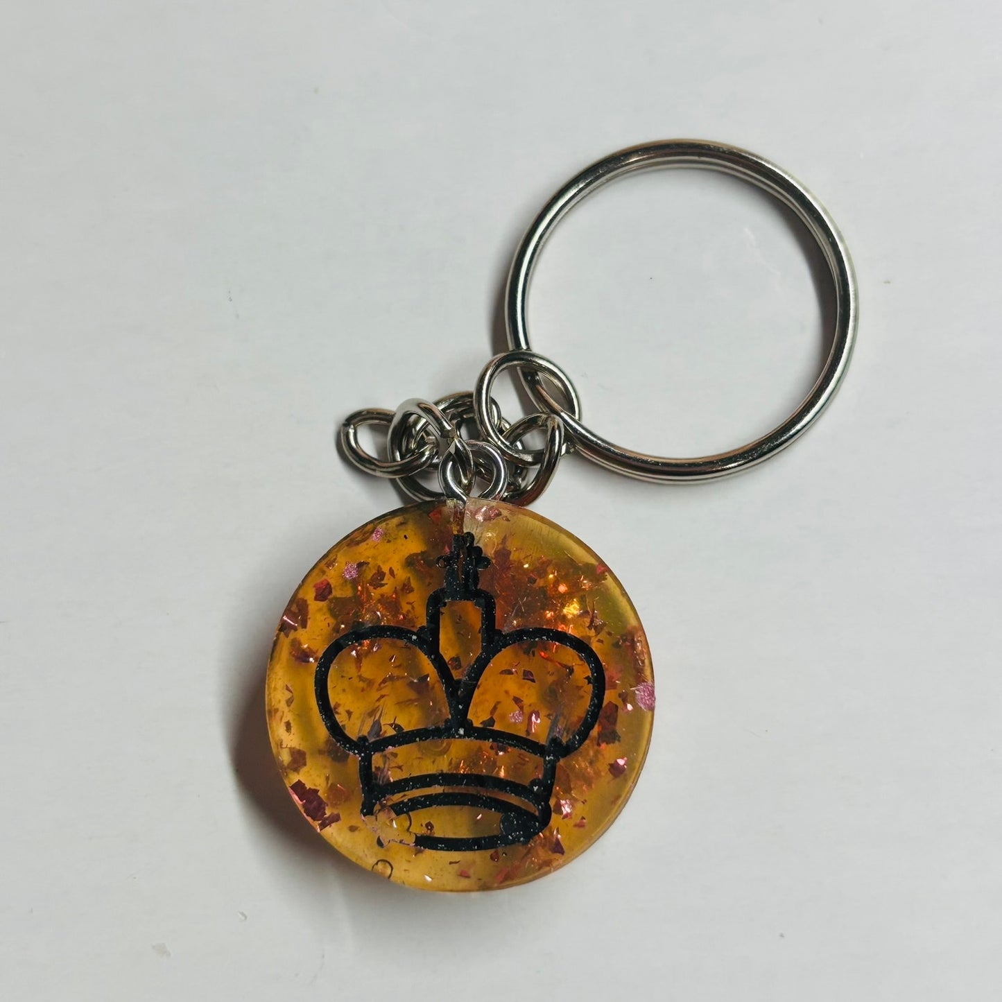 Royal Amber King - Handmade Resin Keychain