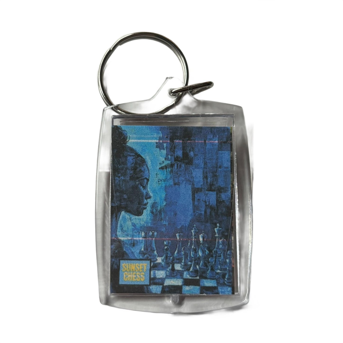 Mystic Blue - Chess  Photo Keychain