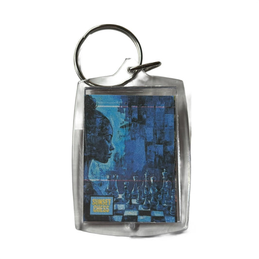 Mystic Blue - Chess  Photo Keychain