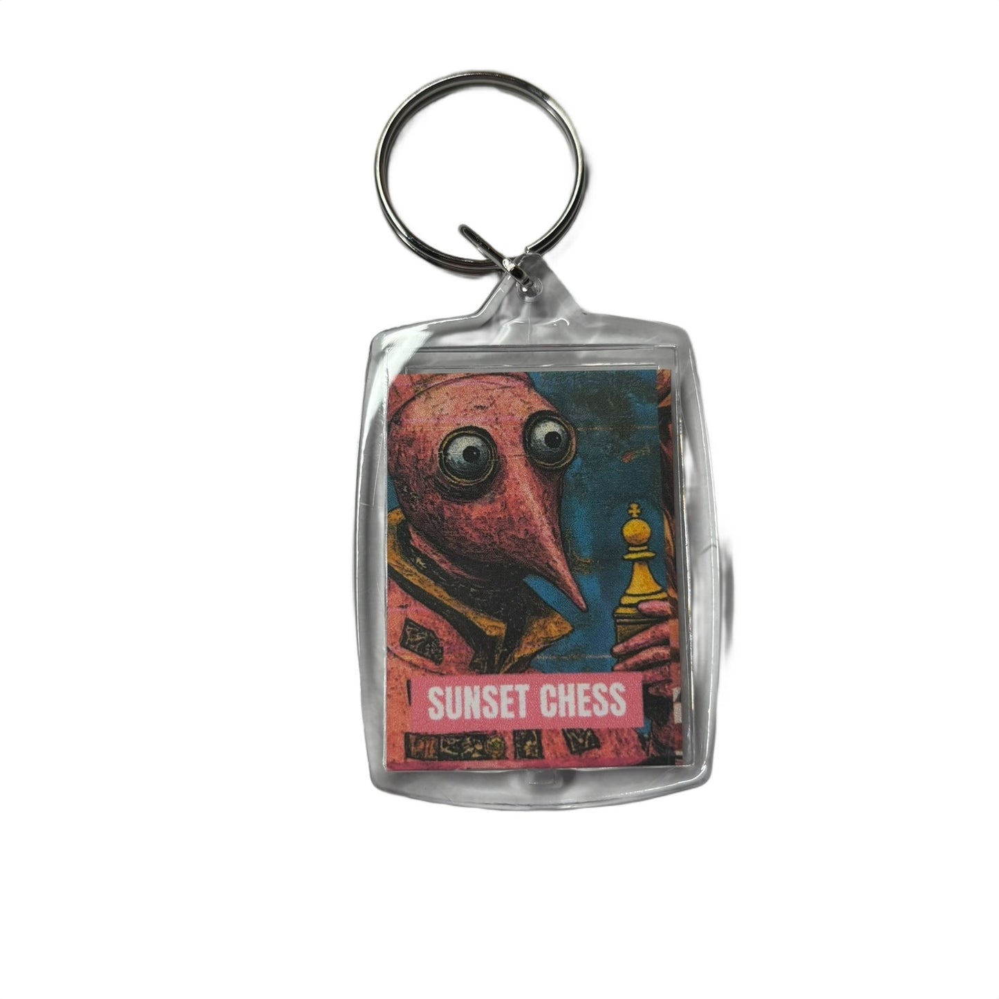 Pink Laughter - Chess  Photo Keychain