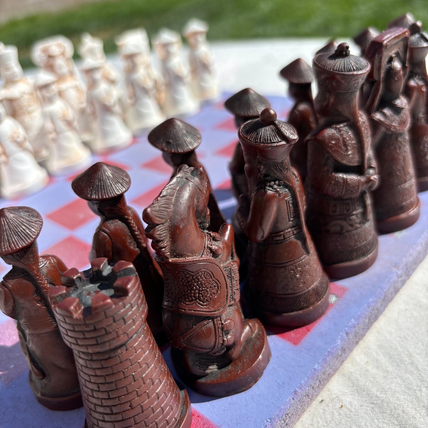 Purple & Red - Chinese Edition Chess Set