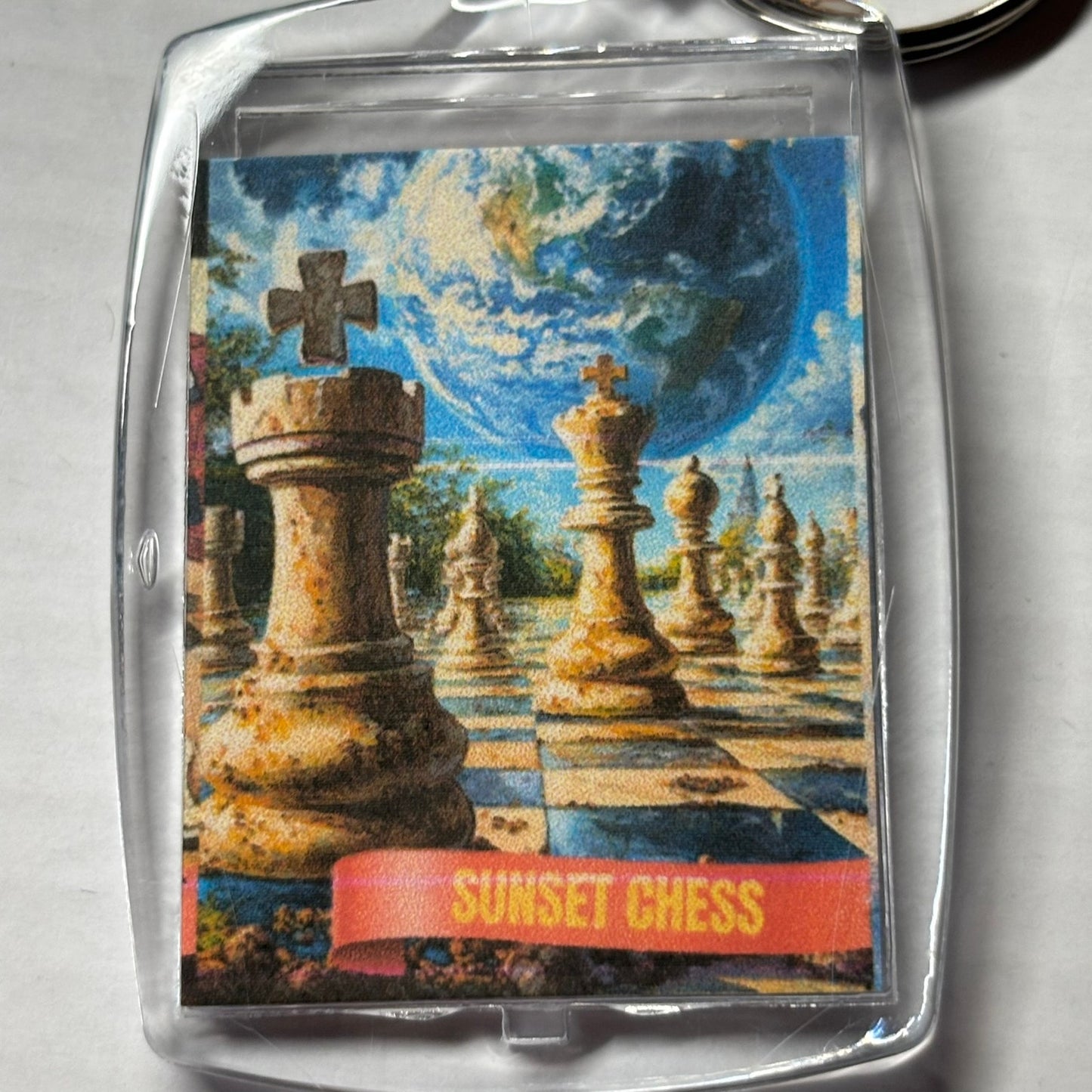 Far Out - Chess  Photo Keychain