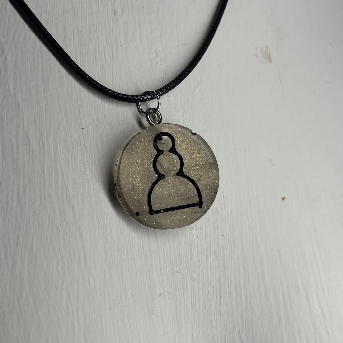 Vintage Pawn - Handmade Resin Chess Necklace