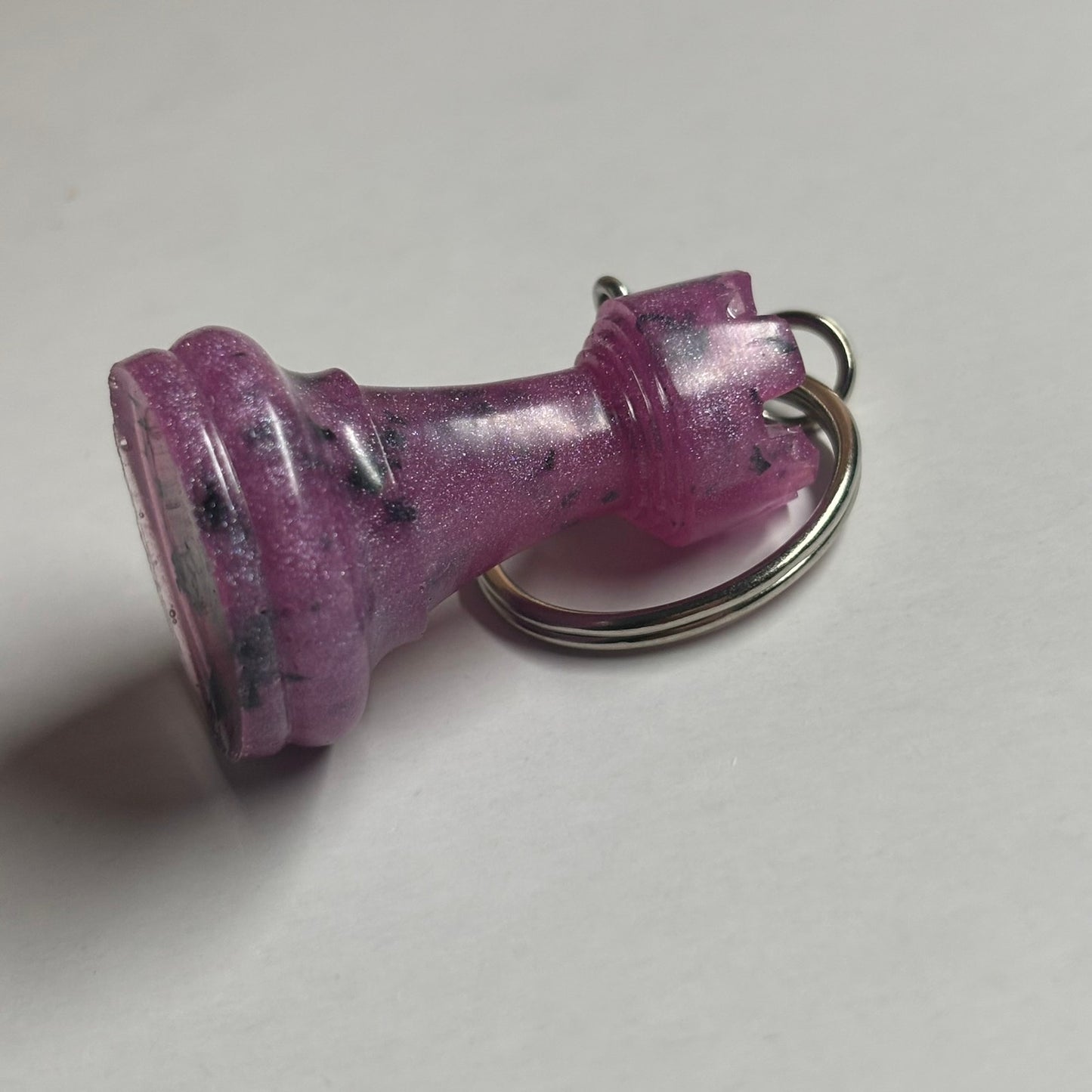 Purple/Pink Rook - Handmade Resin Keychain