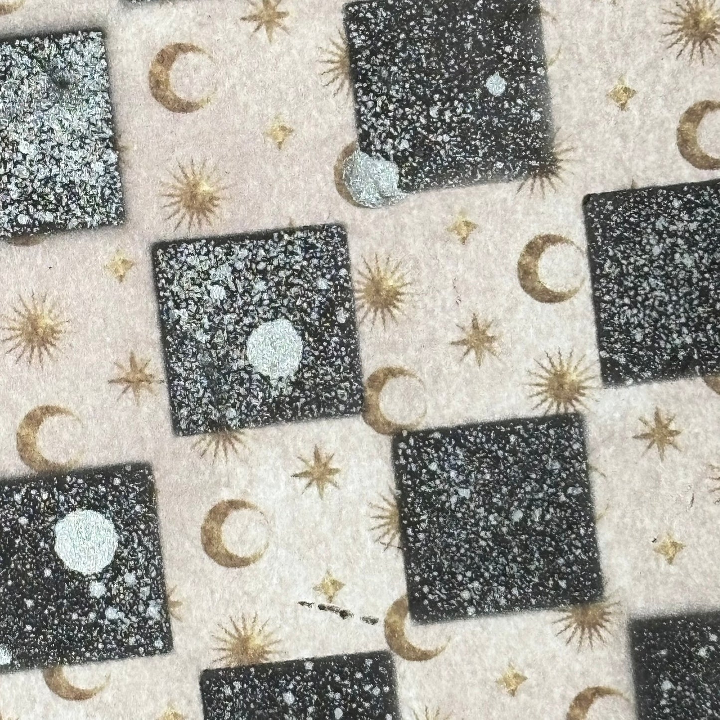 Cream Moon - Scrapbook Chess Board