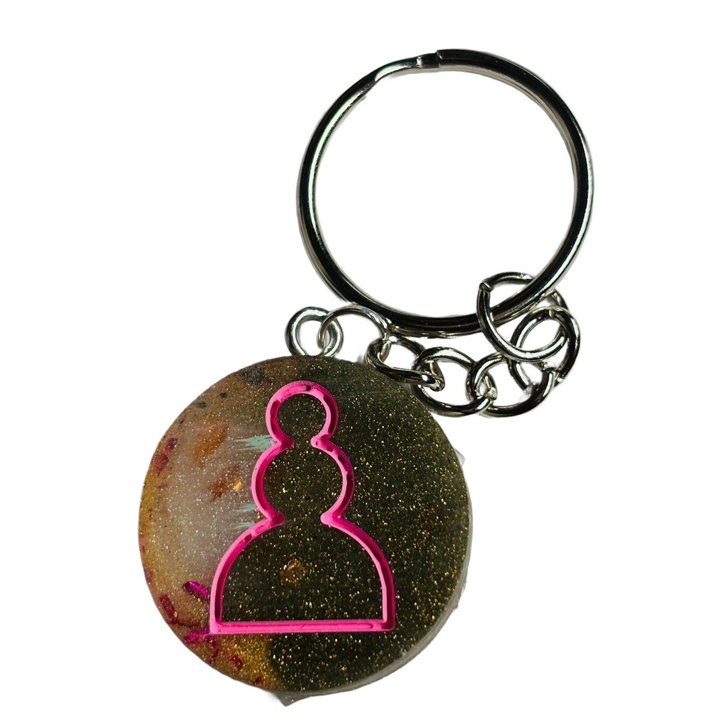 Classic Pink Pawn - Handmade Resin Keychain