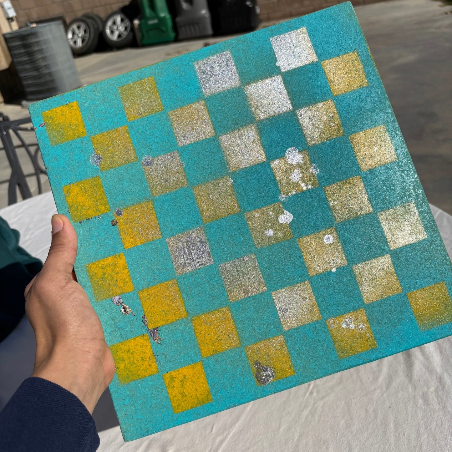 Yellow & Light Blue - Chinese Edition Chess Set