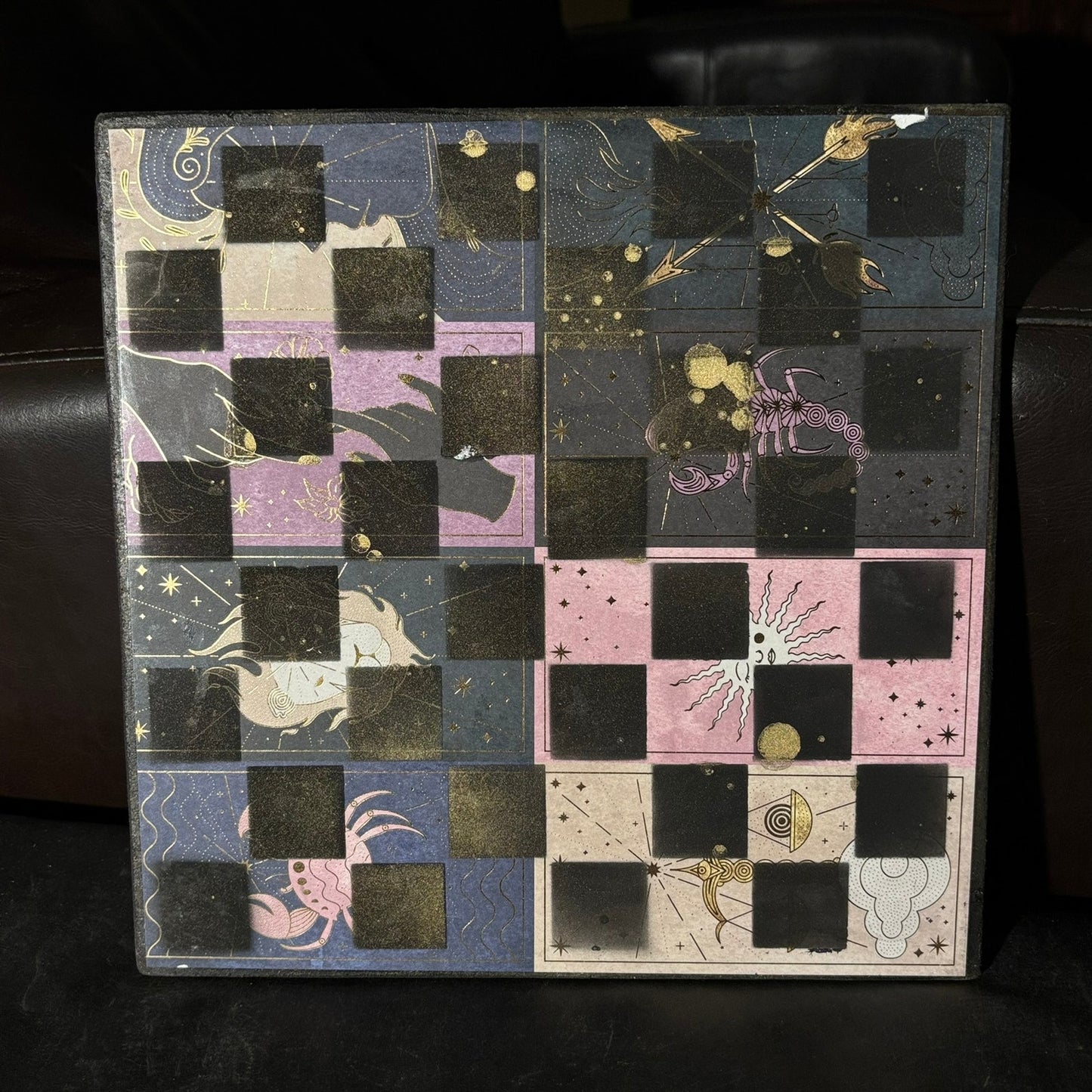 Space Collage - Scrapbook Chess Board