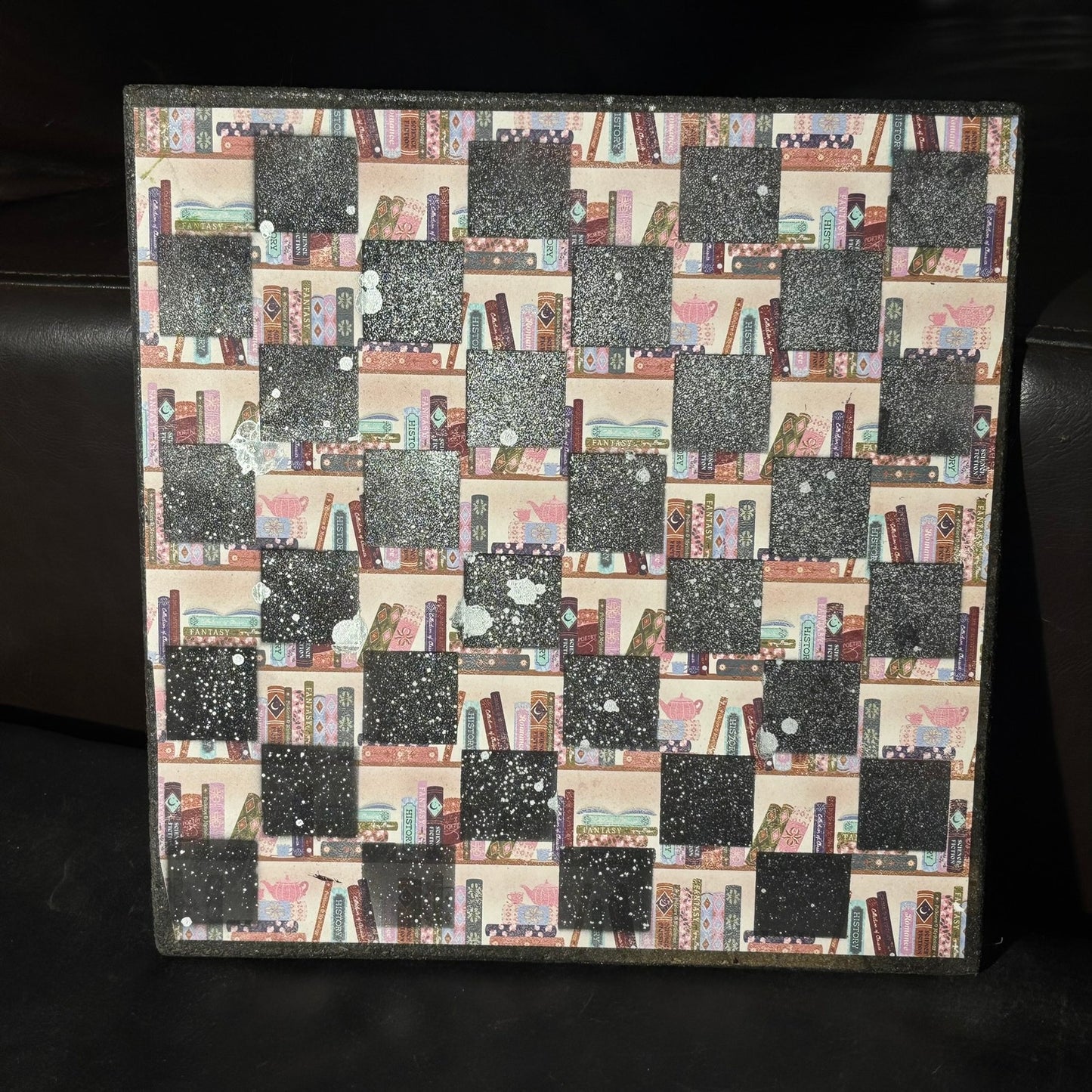 Vintage Library - Scrapbook Chess Board