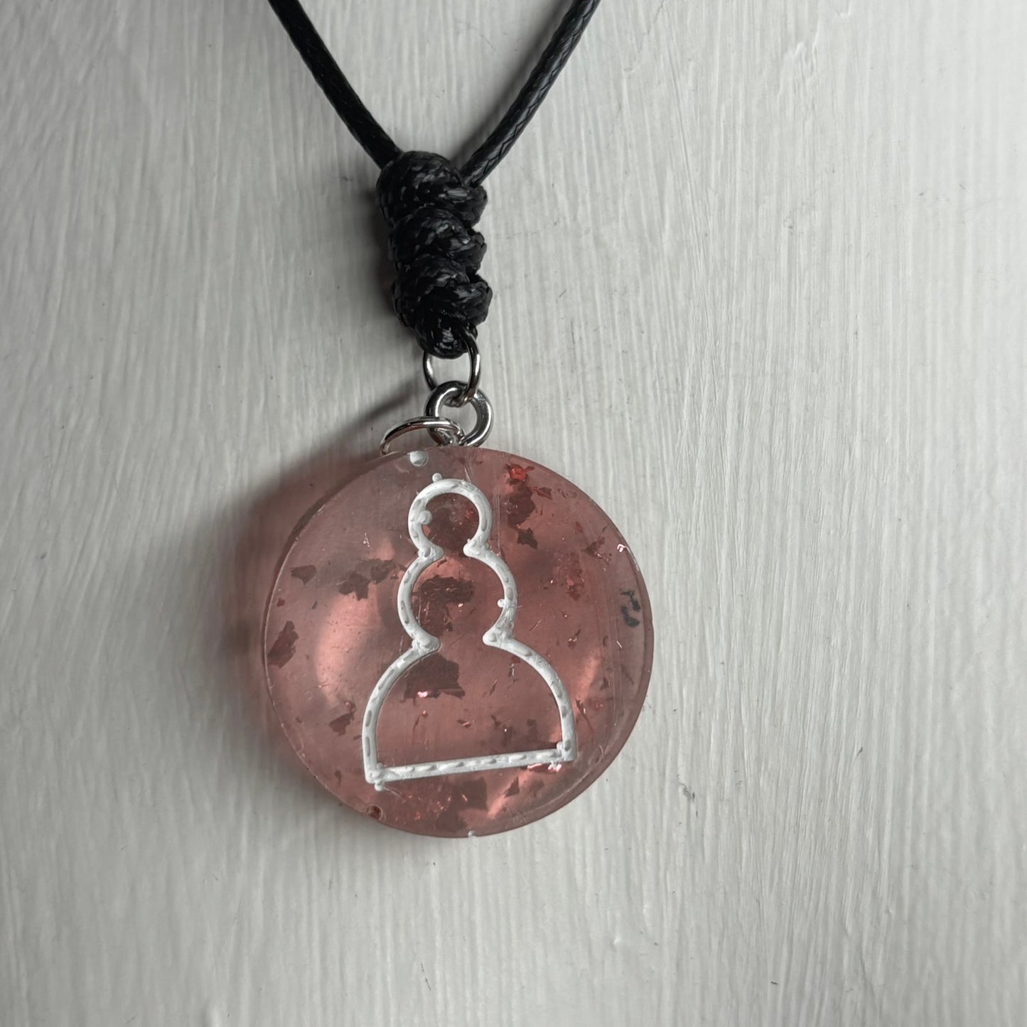Translucent Pawn - Handmade Resin Chess Necklace