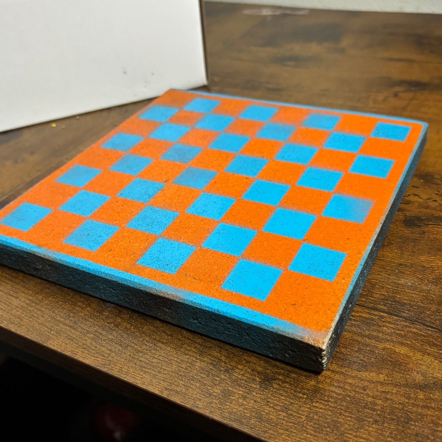 Miami Orange - Painted Double Sided Chess Board