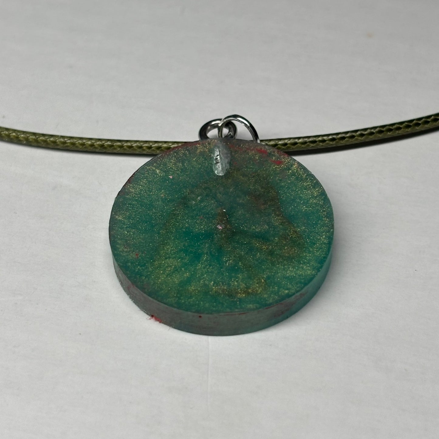 Fading Green - Handmade Resin Chess Necklace