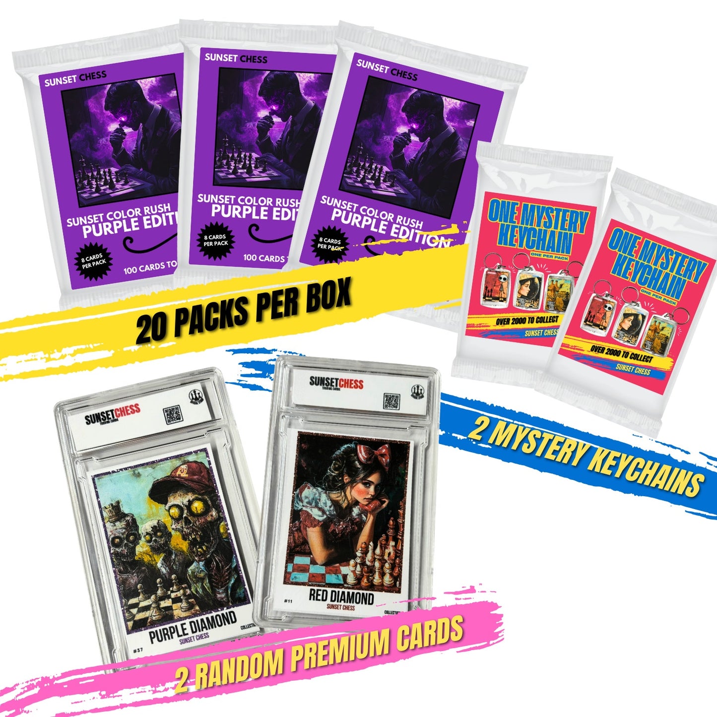 Purple Color Rush - Jumbo Box Pack - Chess Trading Cards