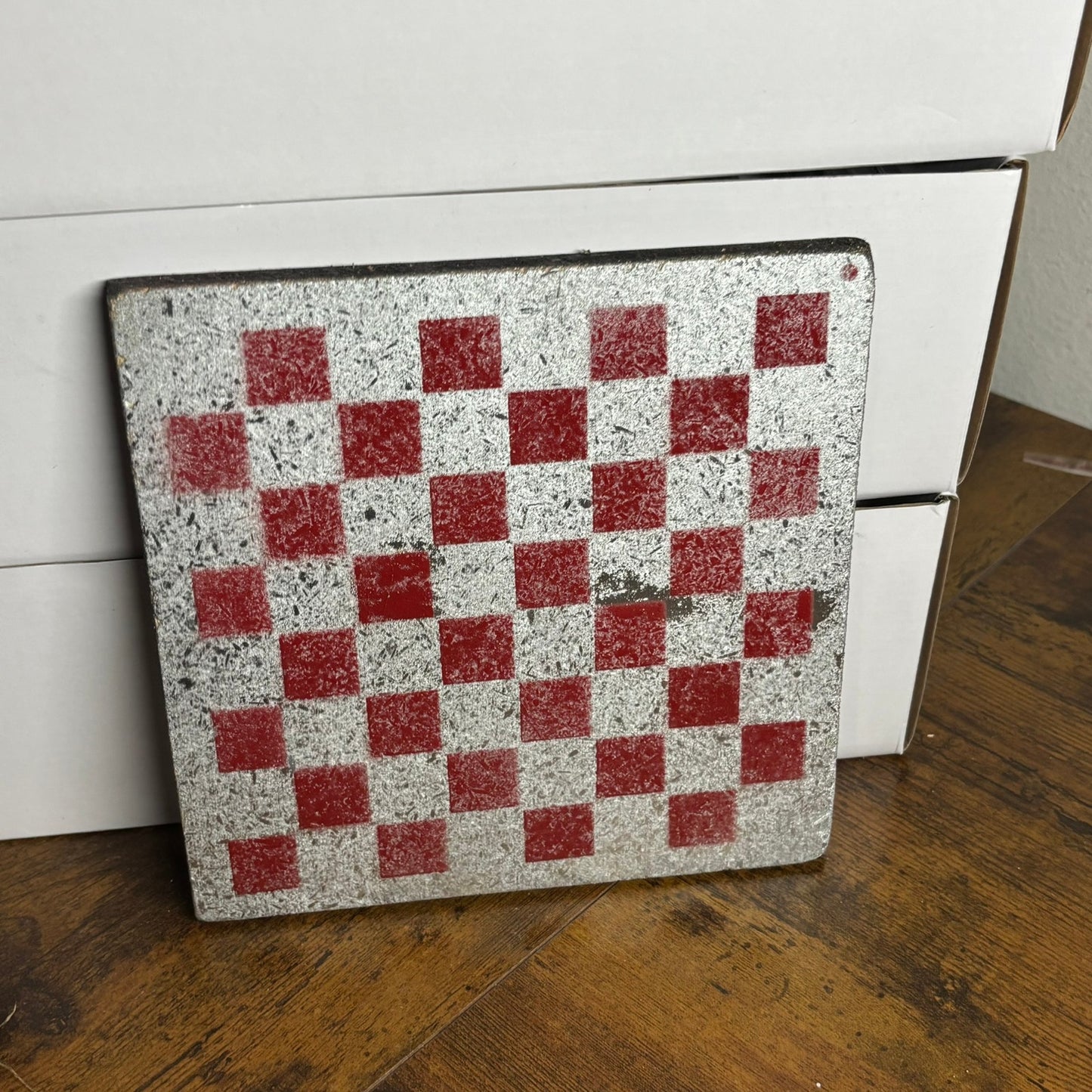 Chrome Red - Painted Double Sided Chess Board