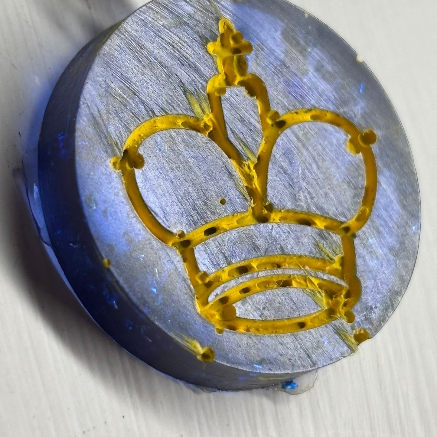 Royal Blue King - Handmade Resin Chess Necklace