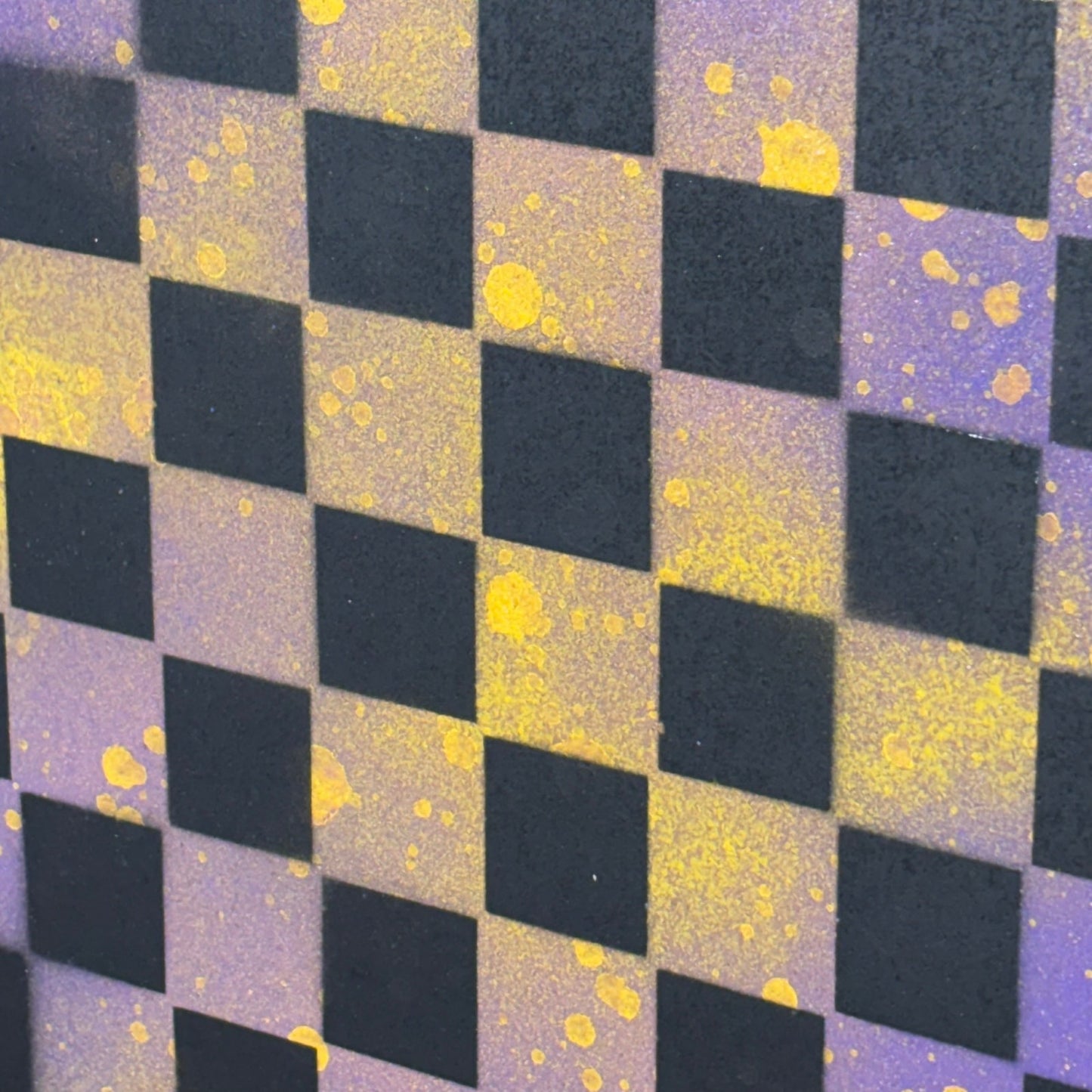 Purple Yellow Splash - Painted Chess Board