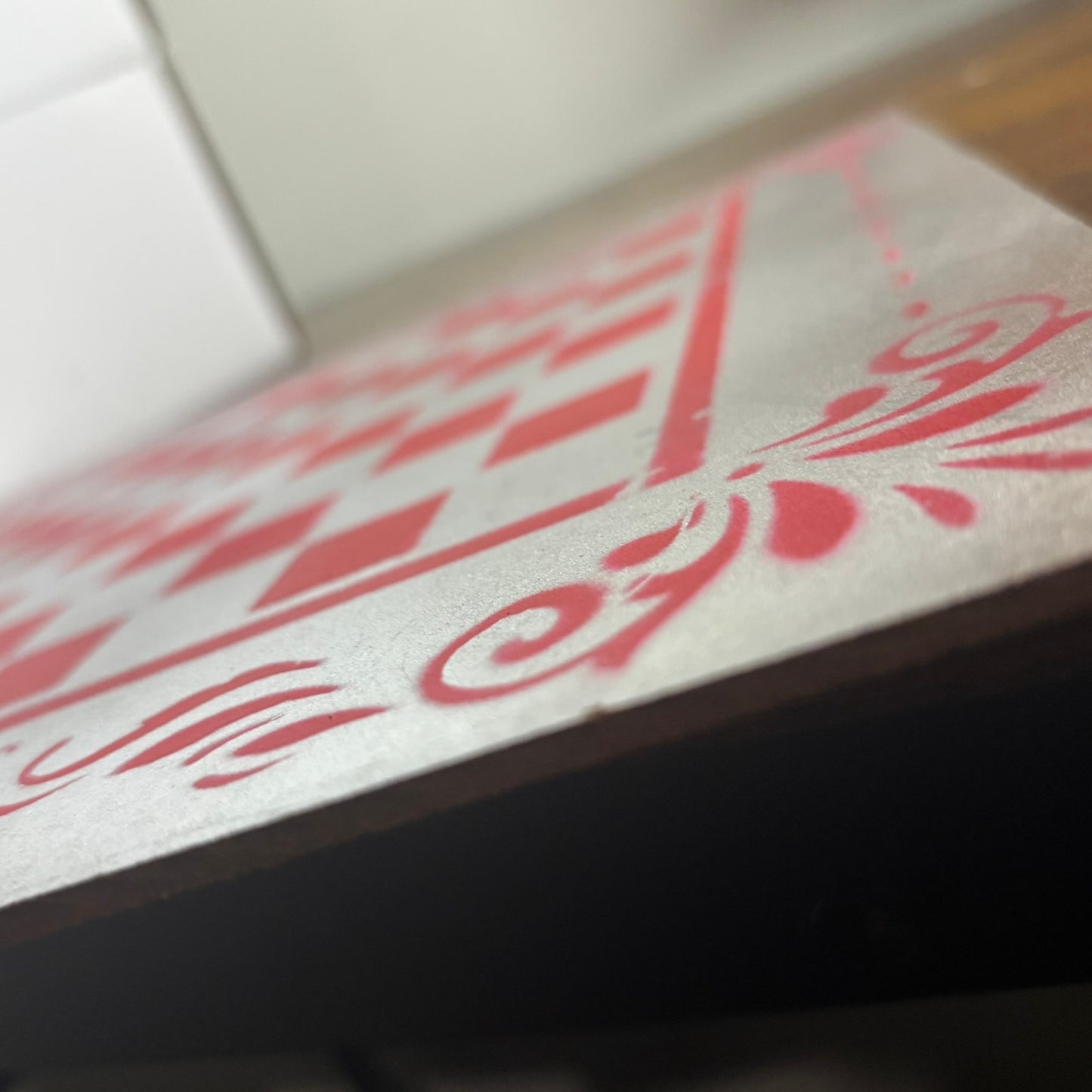 Chrome Red - Painted Chess Board