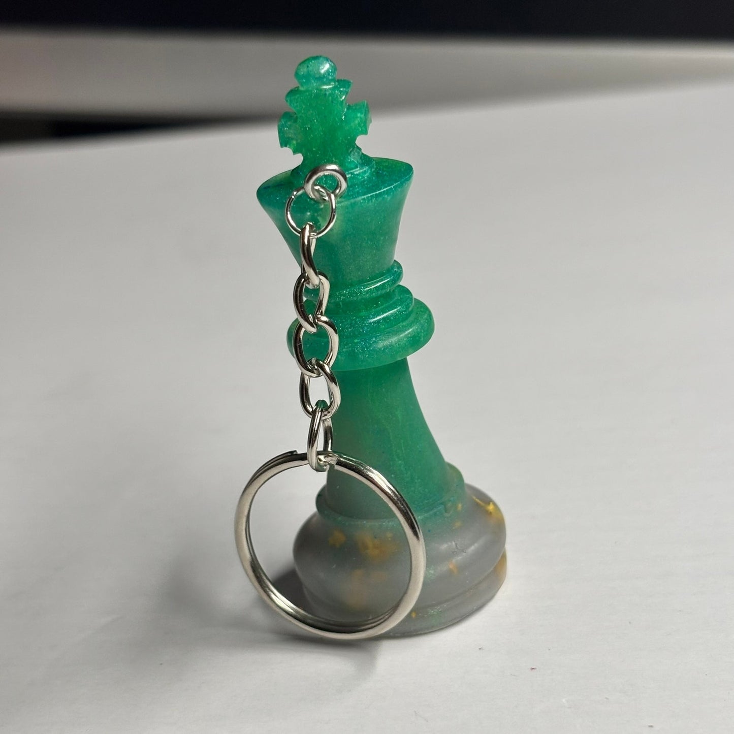 Green King - Handmade Resin Keychain