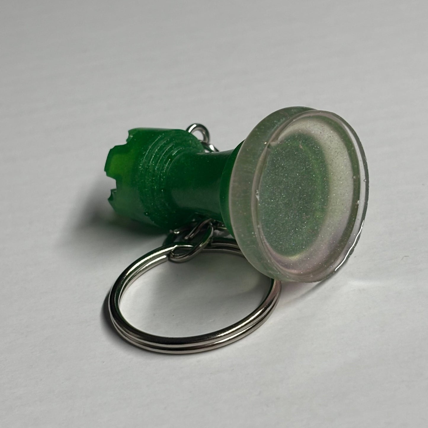 Green Rook - Handmade Resin Keychain