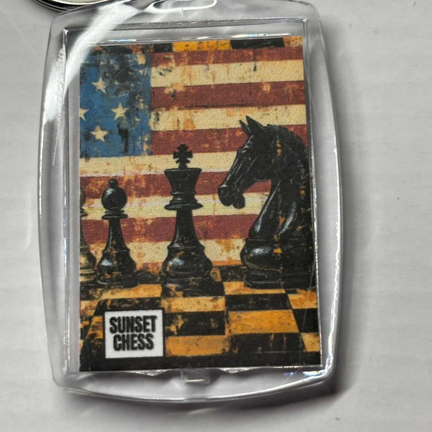 Patriots - Chess  Photo Keychain