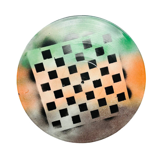 Orange Green Mist - Vinyl Chess Board