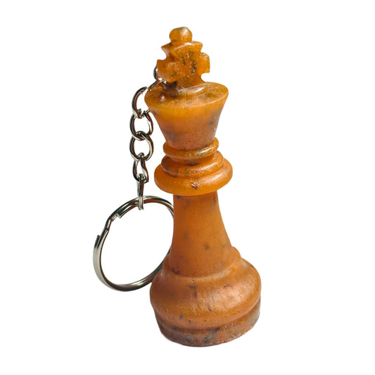 Fire Orange King - Handmade Resin Keychain