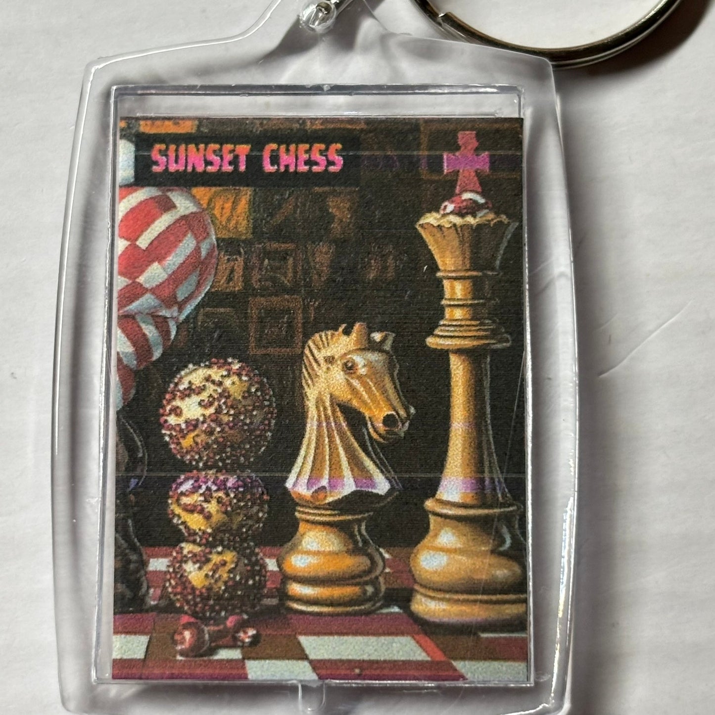 Knight & King - Chess  Photo Keychain
