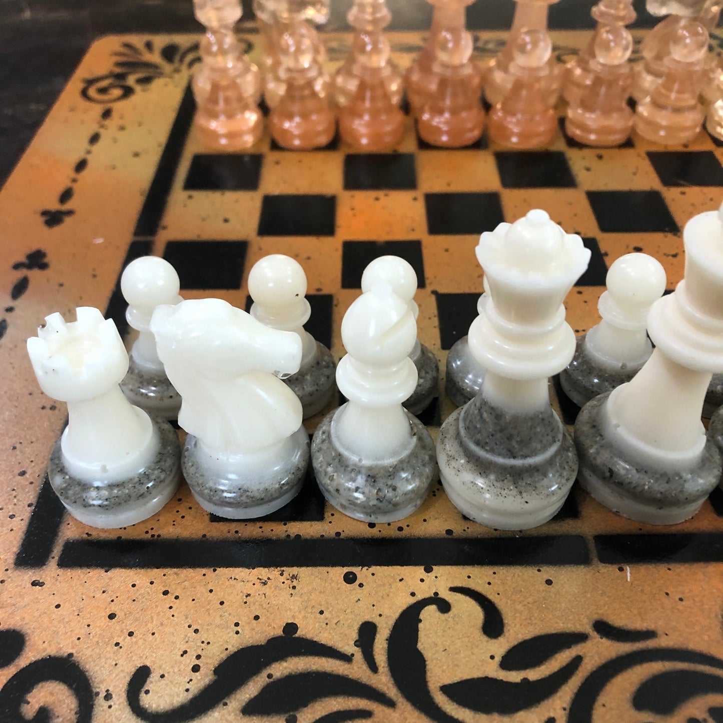 Safari Orange - Painted Chess Set