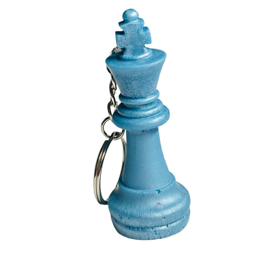 Plain Blue King - Handmade Resin Keychain