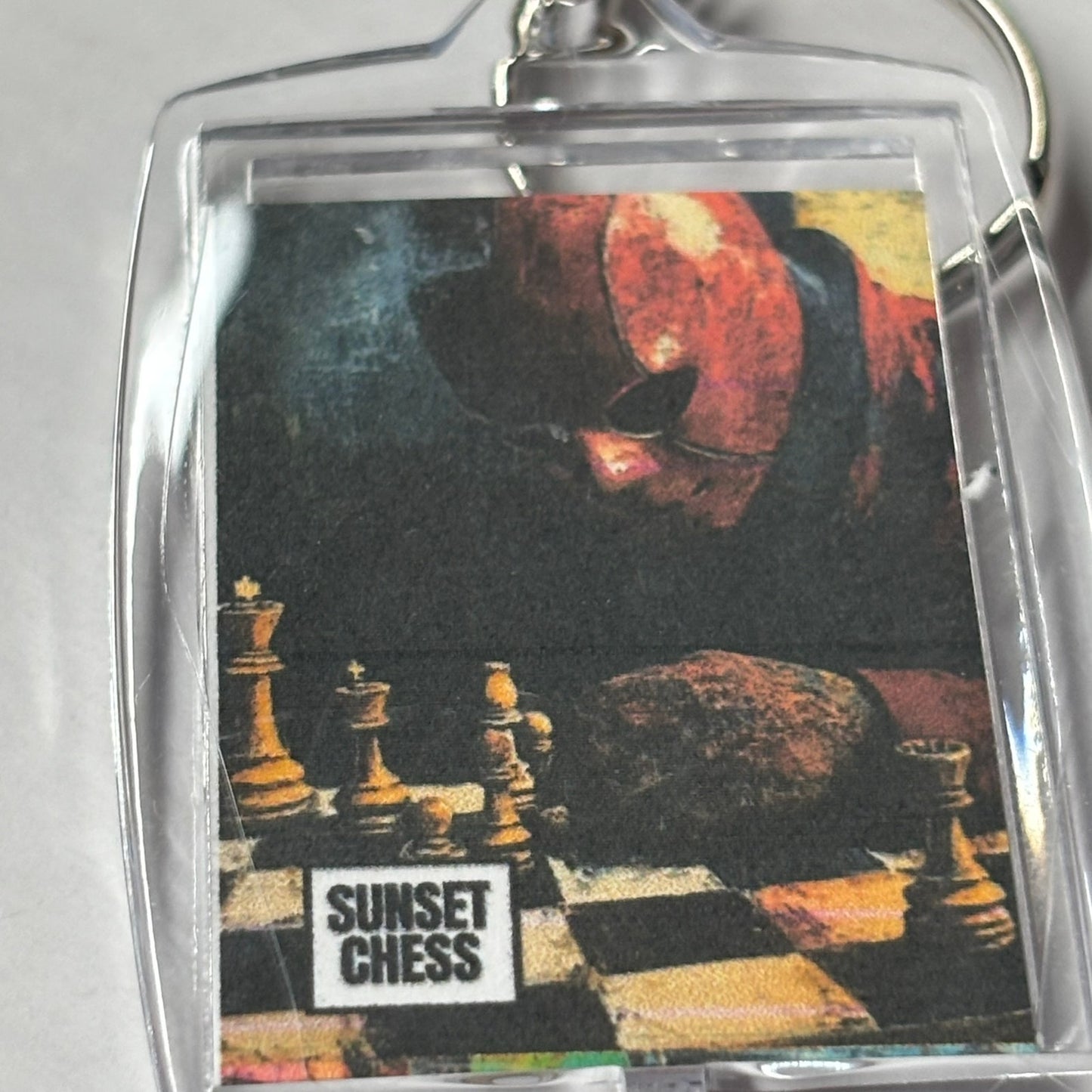 Red Face - Chess  Photo Keychain