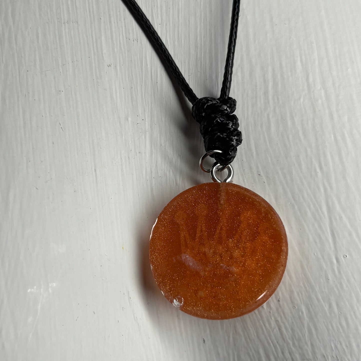 Orange Queen - Handmade Resin Chess Necklace