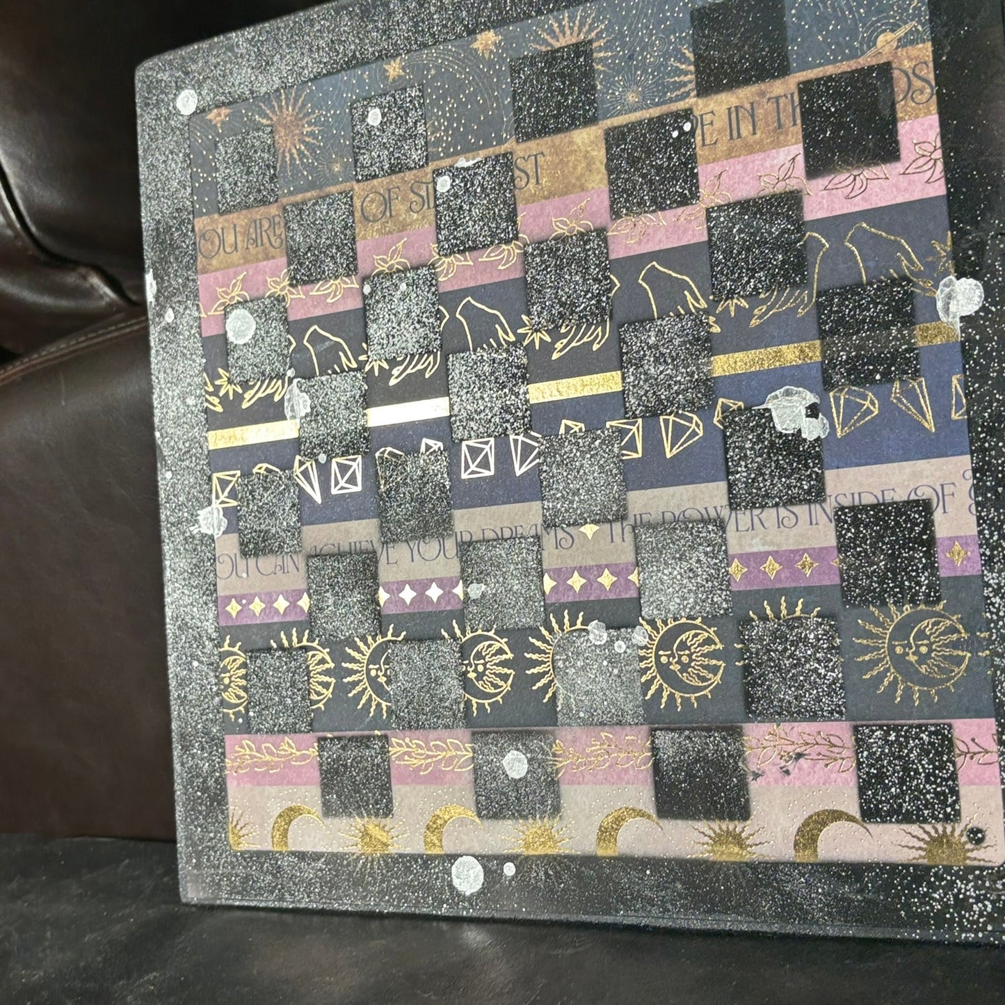 Sparkle Space - Scrapbook Chess Board