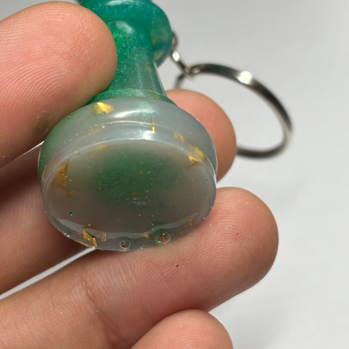 Green Crystal Queen - Handmade Resin Keychain