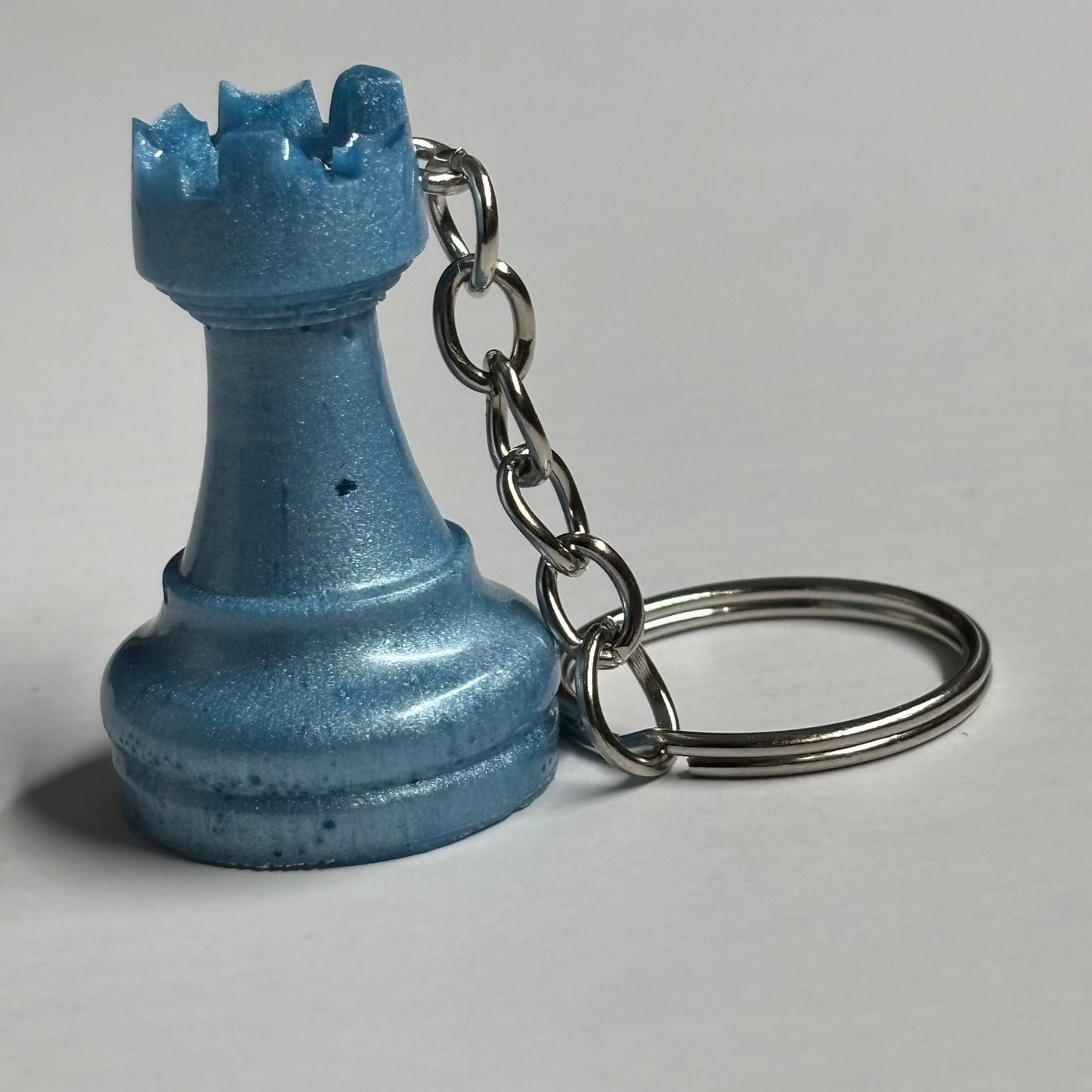 Blue Rook - Handmade Resin Keychain