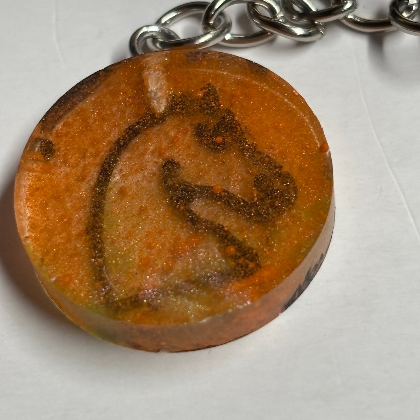 Knight From The Ashes - Handmade Resin Keychain - Flat Edition