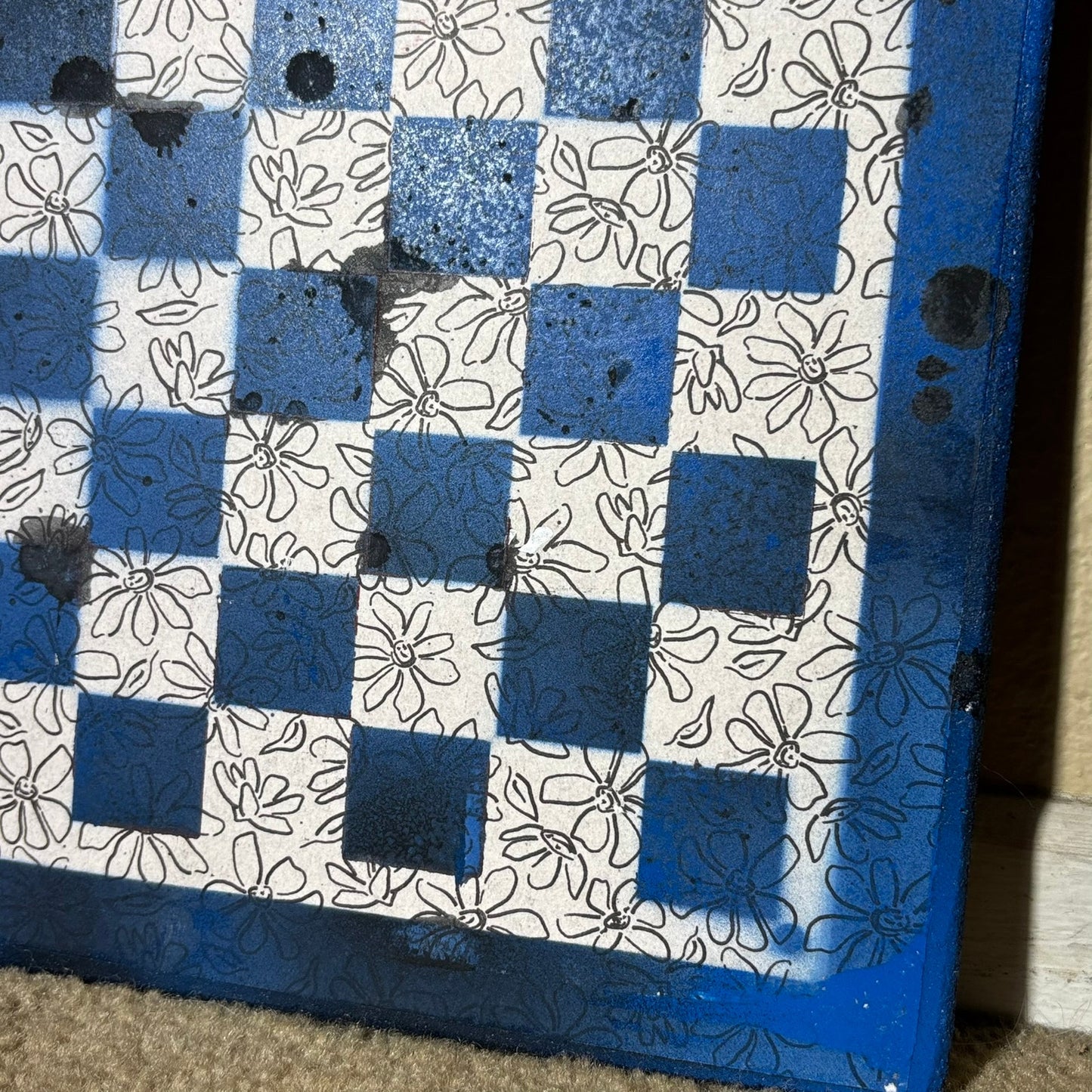 Blue & White - Scrapbook Chess Board