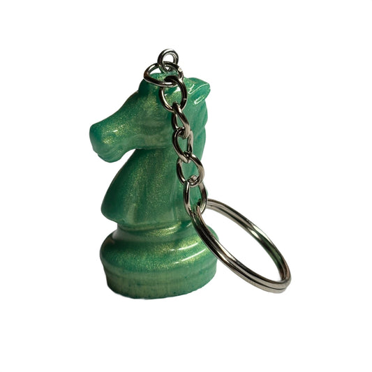 Solid Green Knight - Handmade Resin Keychain