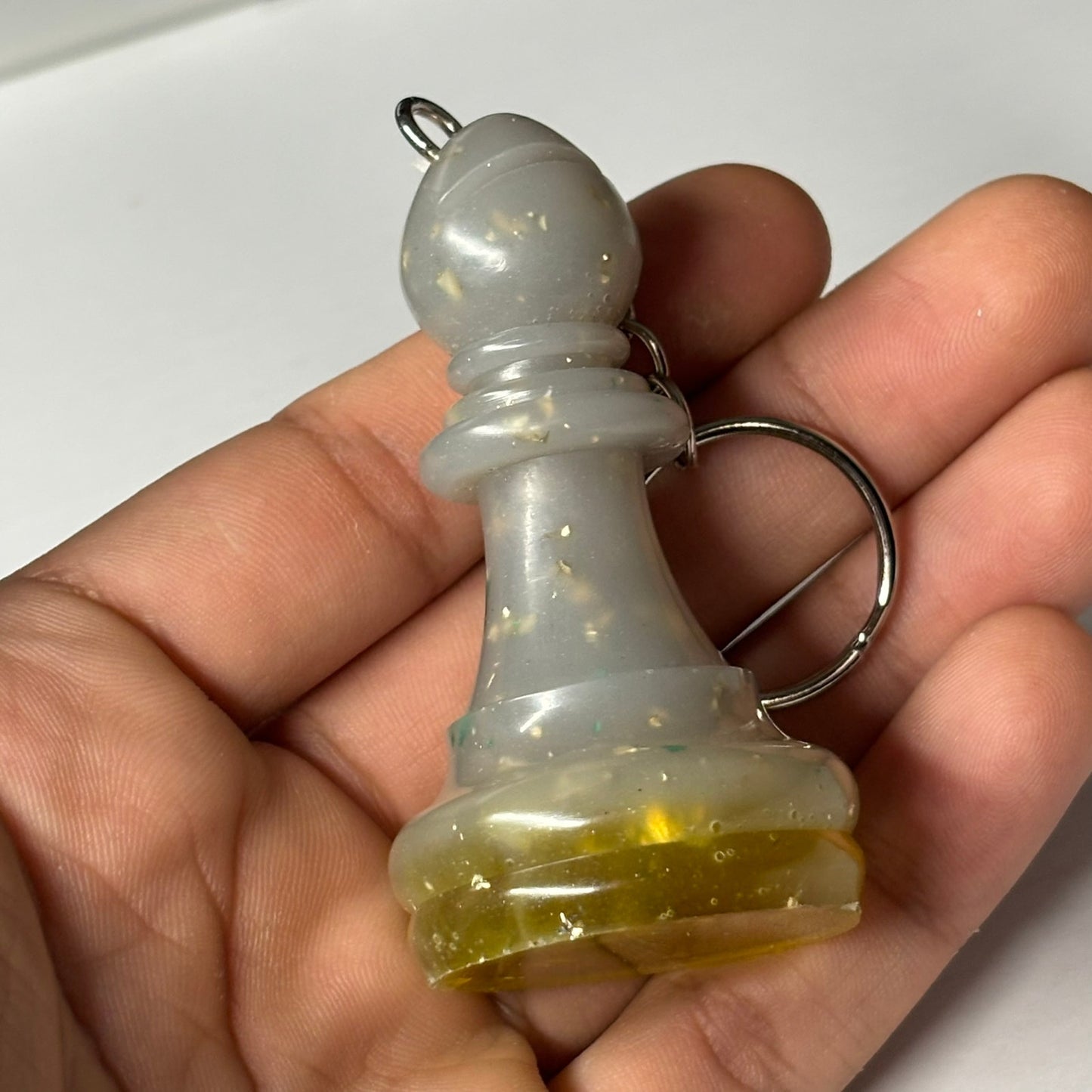Iced Royal Bishop - Handmade Resin Keychain - Large Edition