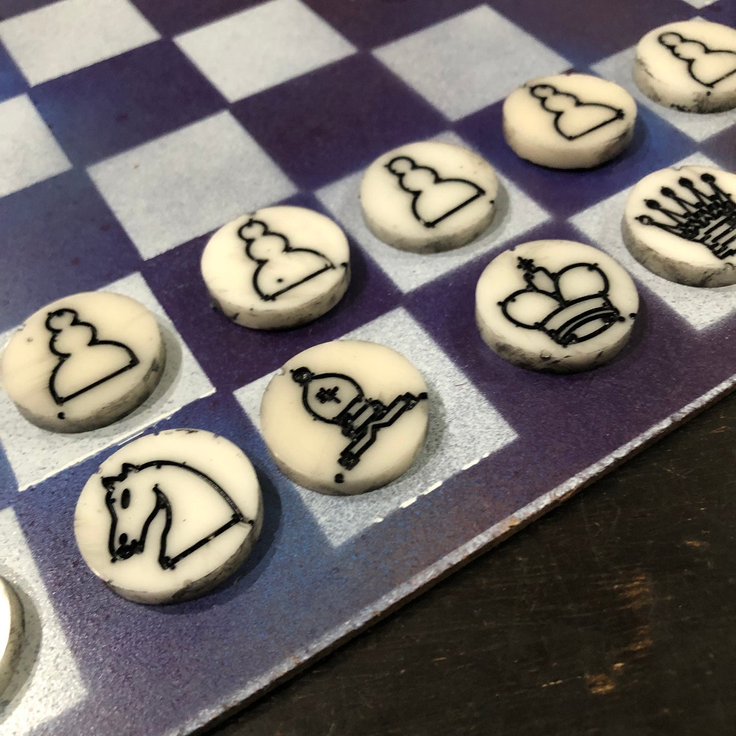 Dark Purple - Painted Chess Set