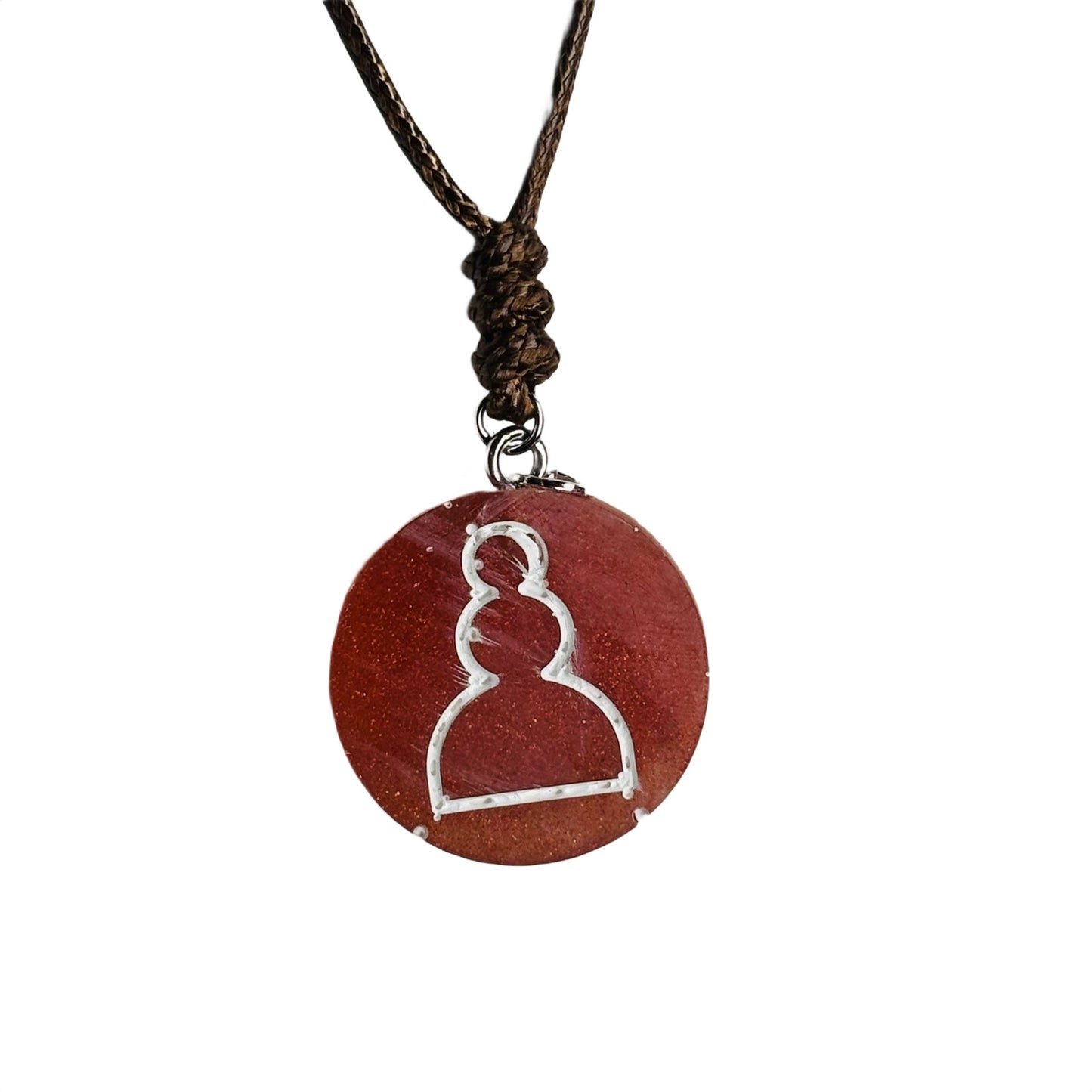 Vintage Red Pawn - Handmade Resin Chess Necklace