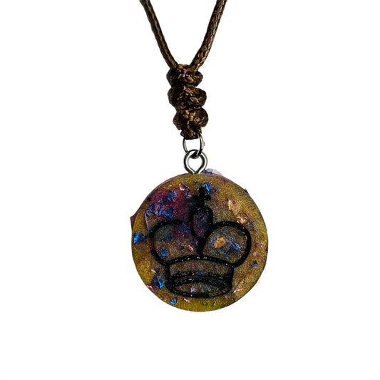 Royal Blend King - Handmade Resin Chess Necklace