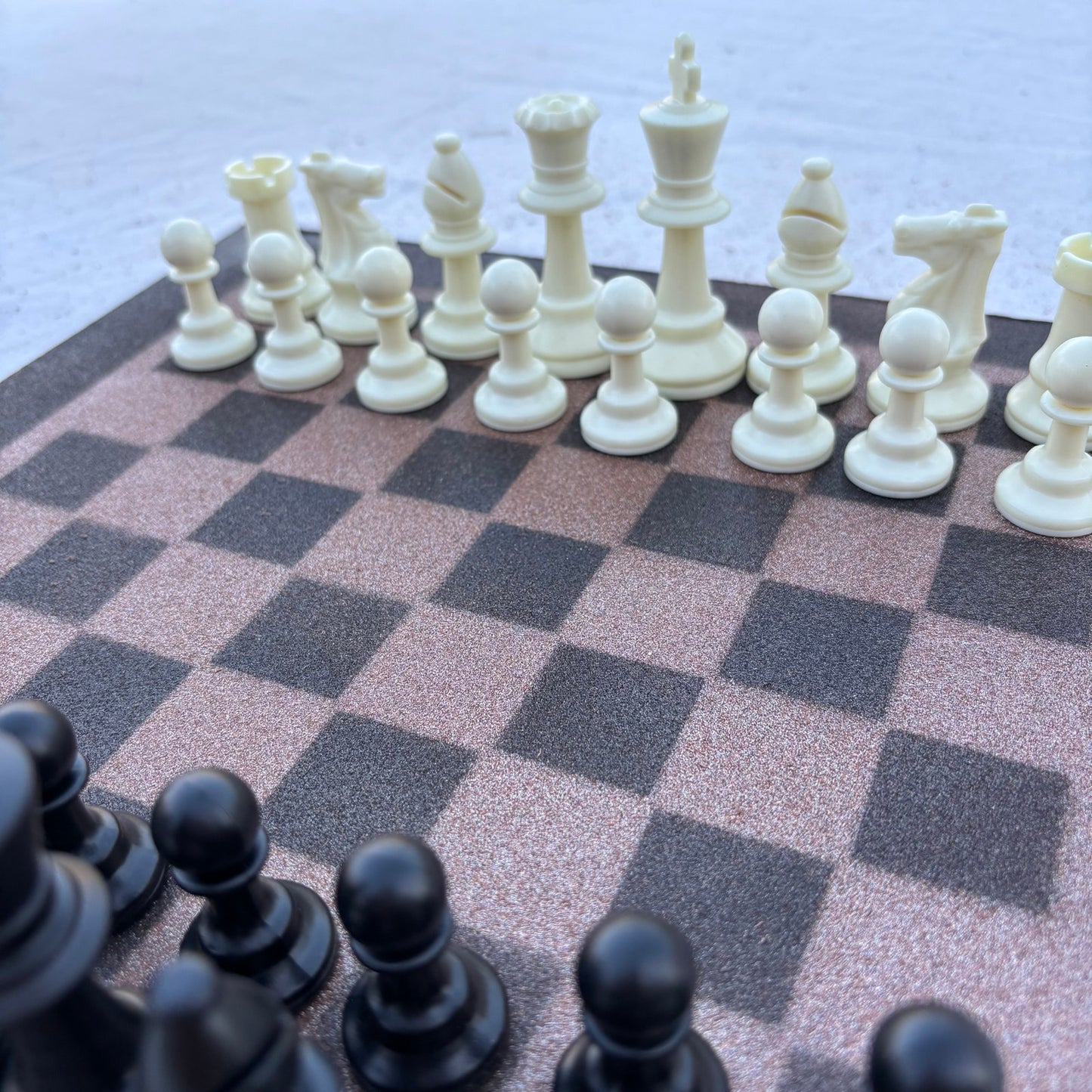 Simple Brown - Painted Chess Set