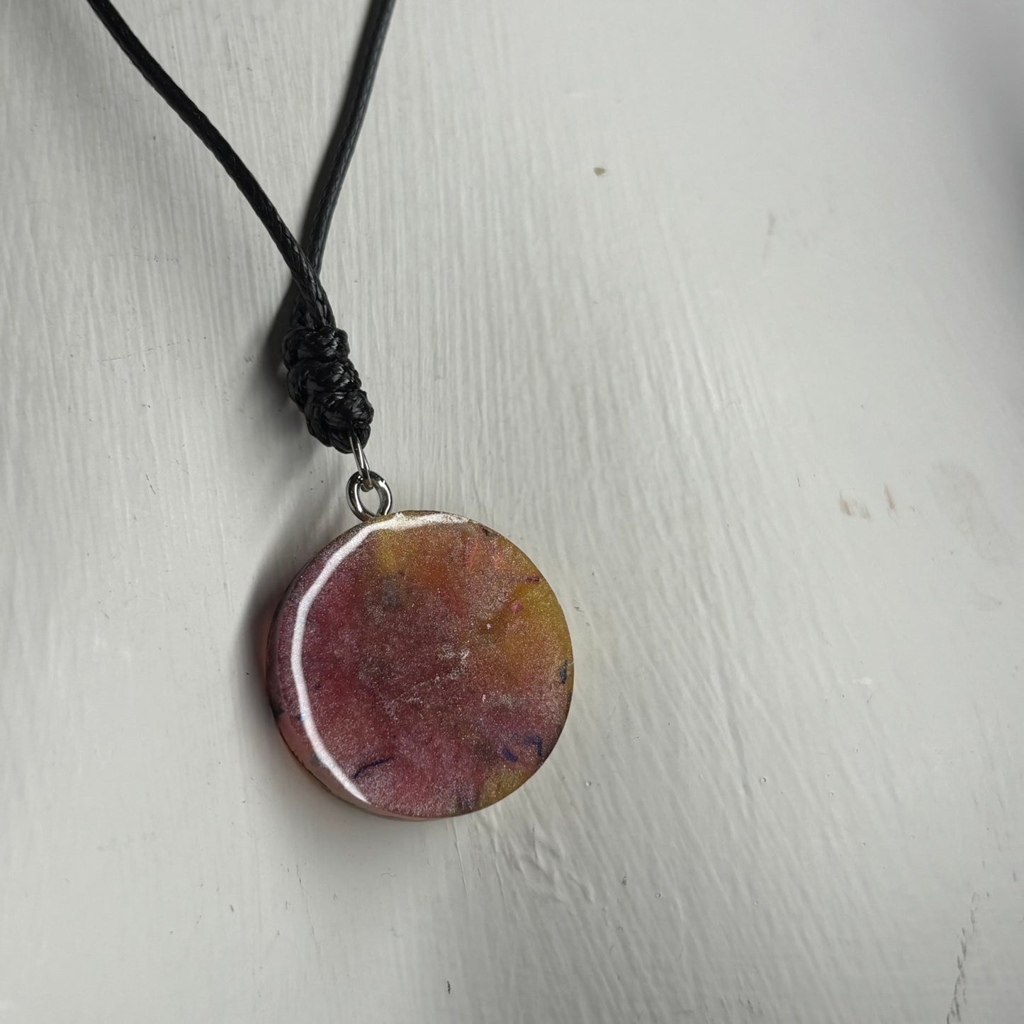 Royal Crystal Bishop - Handmade Resin Chess Necklace