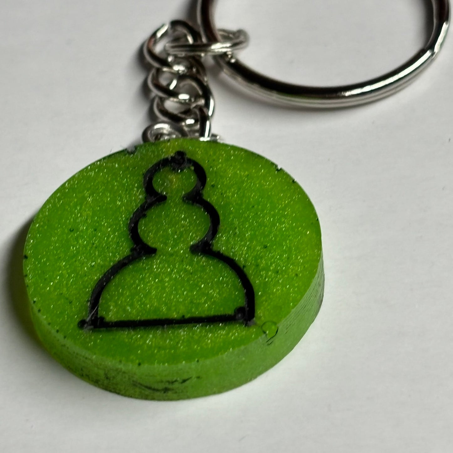 Green Pawn - Handmade Resin Keychain
