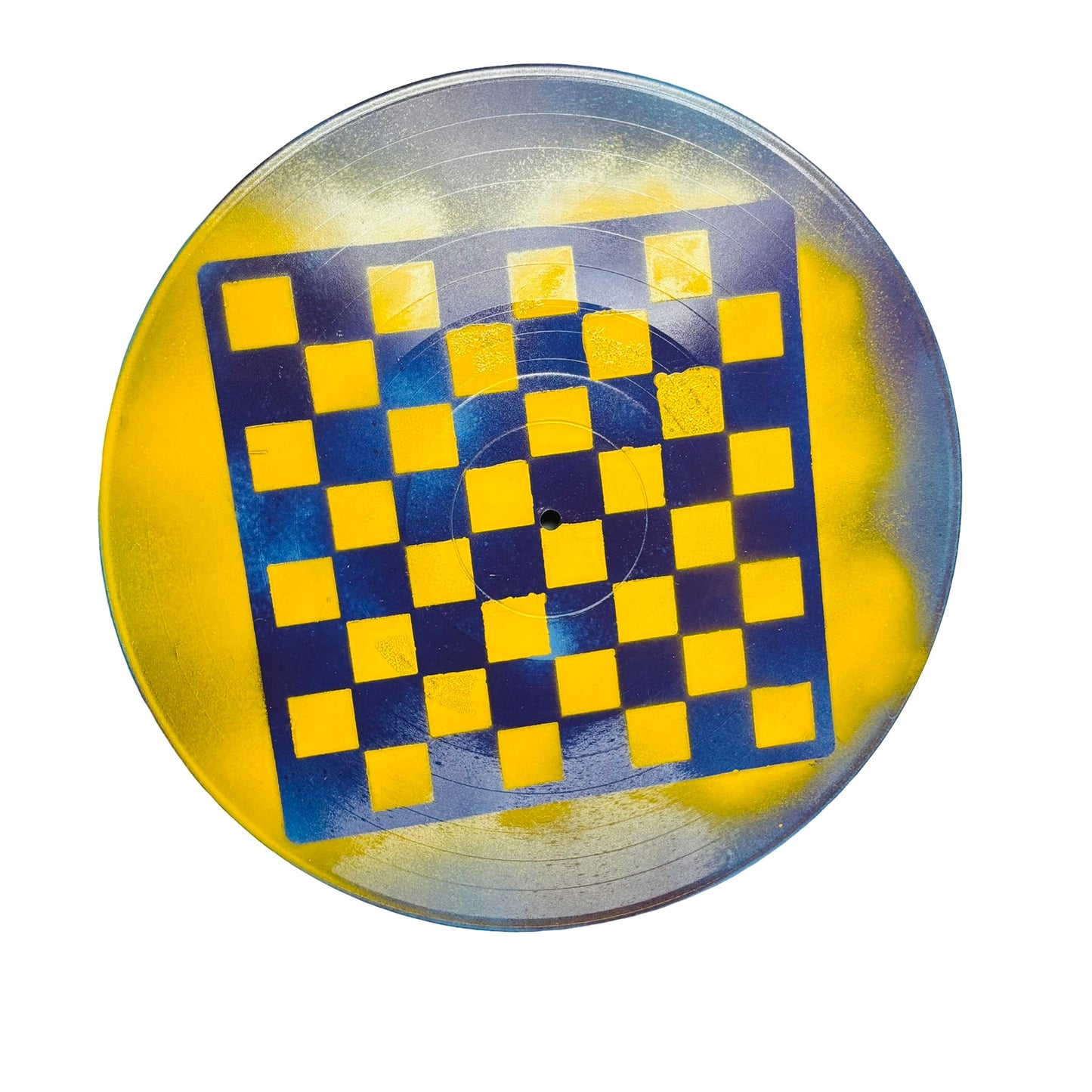 Vibrant Yellow Purple - Vinyl Chess Board